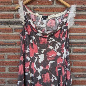 Anthropologie Deletta abstract floral sleeveless t-shirt